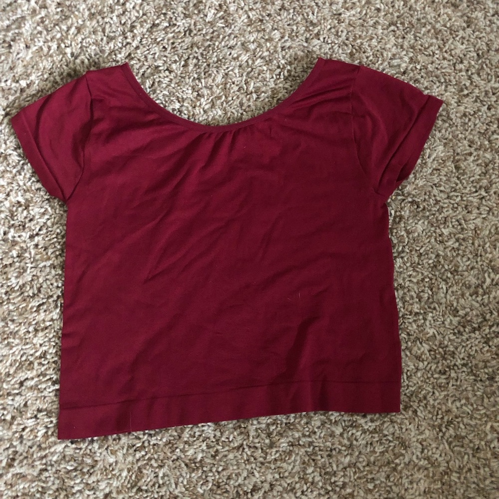Maroon crop top